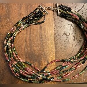 Multicolor Faceted Gemstone Beaded Necklace - likely vintage Silpada